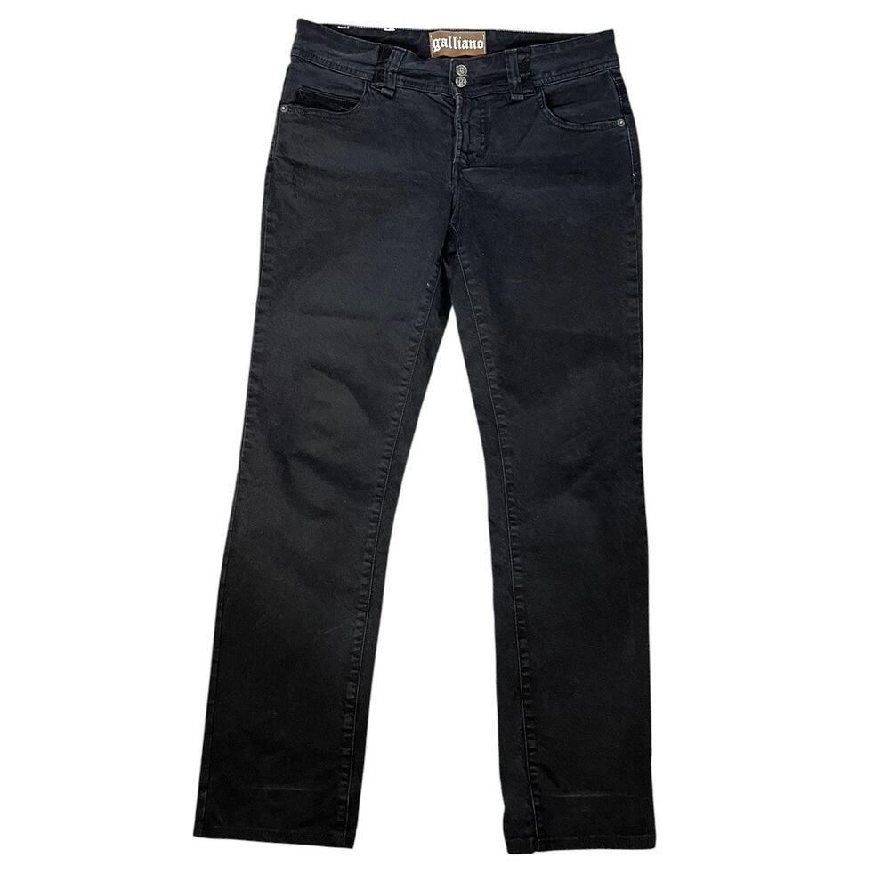 John Galliano Black Straight leg Women's Jeans bow pocket’s coquette feminine